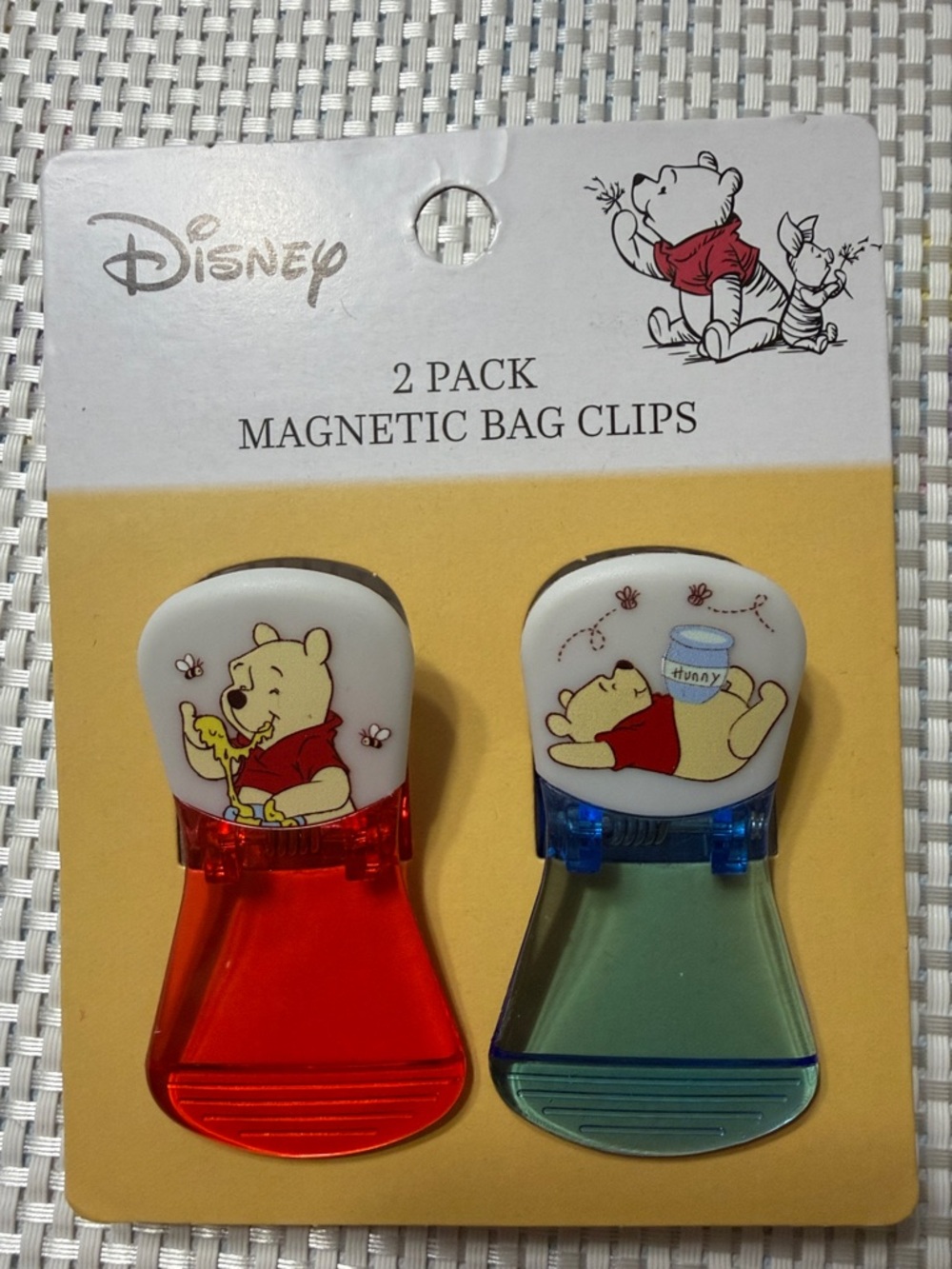 Disney Winnie the Pooh Magnetic Bag Clips - Red & Teal